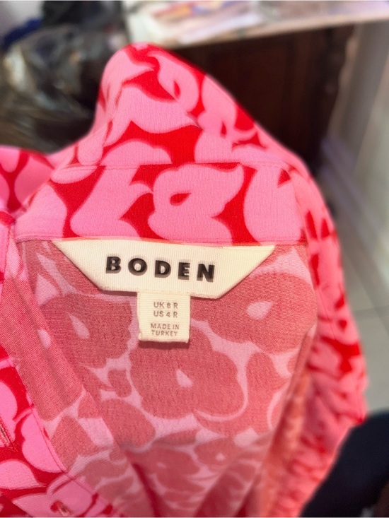 Boden Dresses & Skirts - Boden Pink Floral Button Front Midi Shirt Dress Belted US 4R UK 6R
